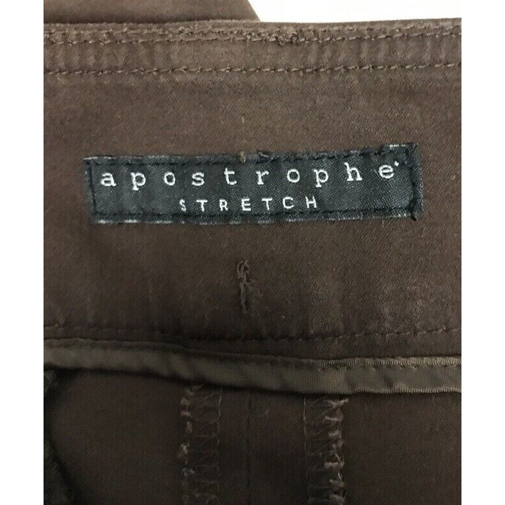 Apostrophe Pants Womens 10 Capri Brown Stretch - Picture 7 of 9